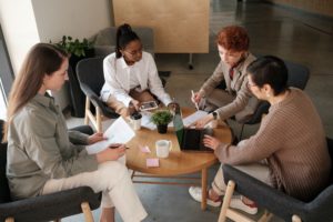 Women in a business meeting
