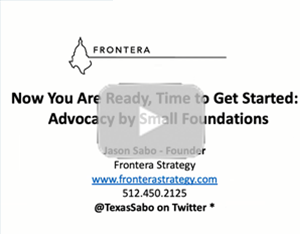 Advocacy by Small Foundations